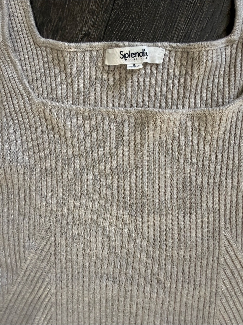 Splendid Neutral Ribbed Square-Neck Tank - Picture 3 of 3